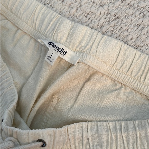 Splendid Light Cream Drawstring Pants - Picture 2 of 2